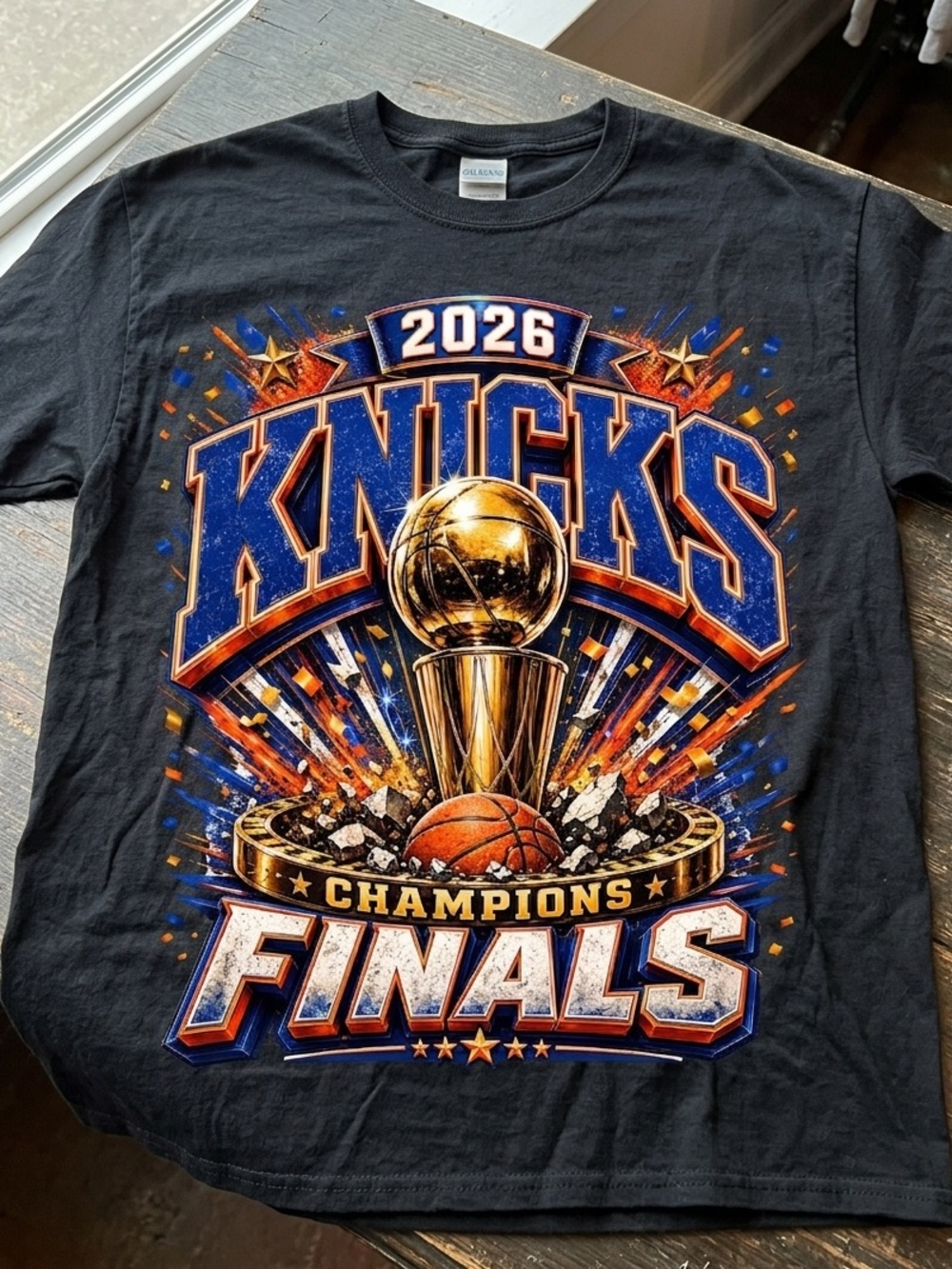 2026 Knicks Champions Finals Graphic Tee - Black